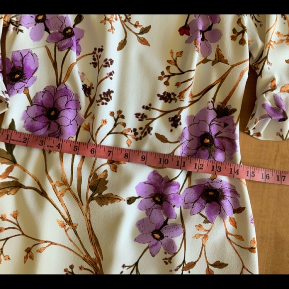 Womens Calvin Klein size 6 white multi-colored floral dress - Picture 4 of 5